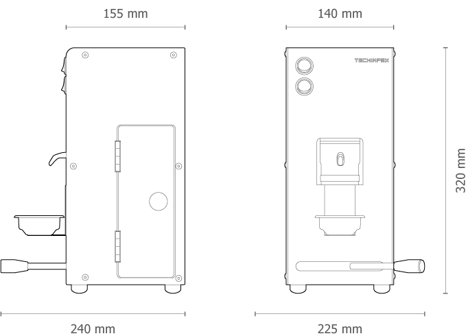 Espresso 12 dimensions