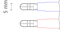 Connection: by blades, diameter 5 mm